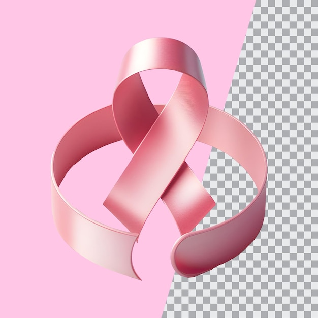 PSD psd realistic pink ribbon breast cancer awareness symbol