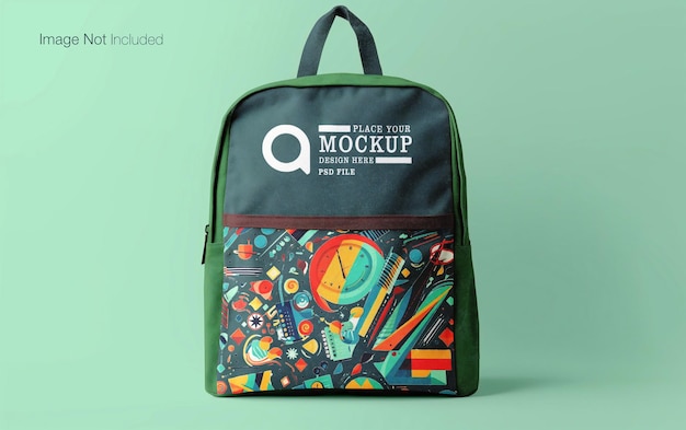Psd of realistic school backpack mockup design