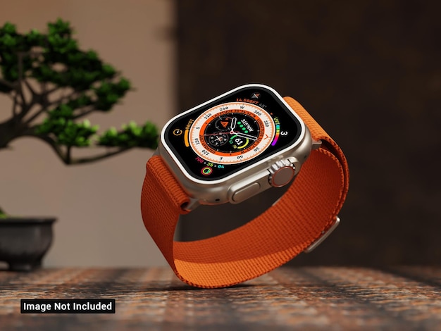 psd realistic smart watch mockup