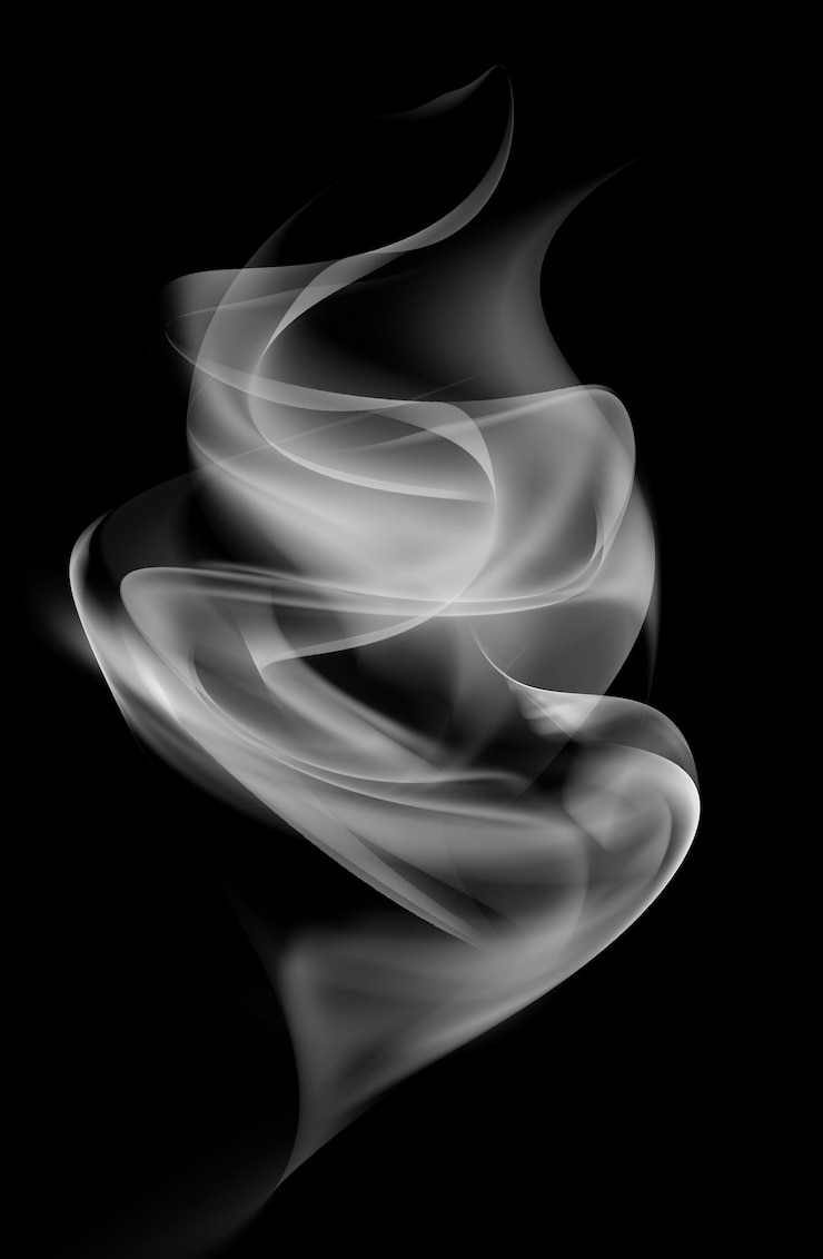 PSD psd realistic smoke on transparent background