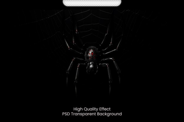 PSD psd realistic spiders cobweb with black background