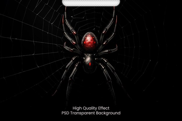 PSD psd realistic spiders cobweb with black background