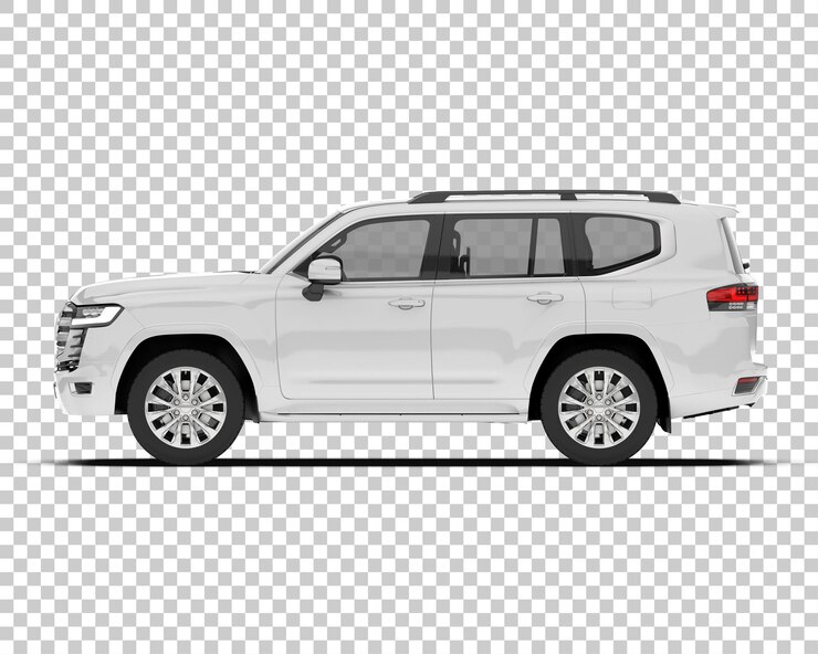 투명 배경 3d 렌더링 그림에 고립 된 PSD 현실적인 suv 모형