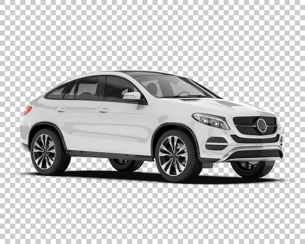 透明な背景 3 d レンダリング図に分離された PSD 現実的な suv モックアップ