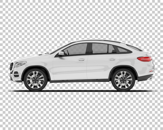 透明な背景 3 d レンダリング図に分離された PSD 現実的な suv モックアップ