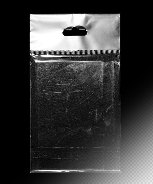 psd realistic transparent plastic wrap packaging isolated on background