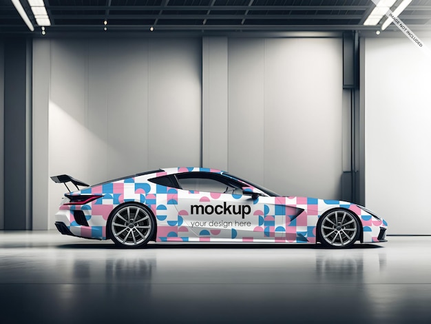 PSD psd veicolo realistico mockup furgone da carico adesivi per auto commerciali ev mockup template wrap