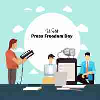 PSD psd realistic world press freedom day