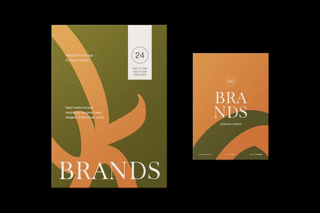 PSD realistische posters mockup met zwarte achtergrond