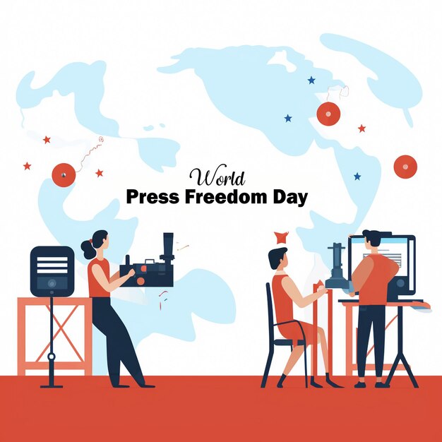 Psd Realistyczny światowy Dzień Wolności Prasy