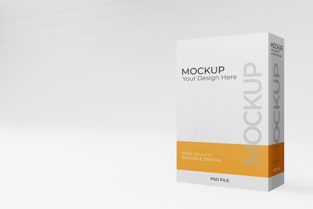 Psd rectangle box mockup syrup box mockup software box mockup packaging box mockup design