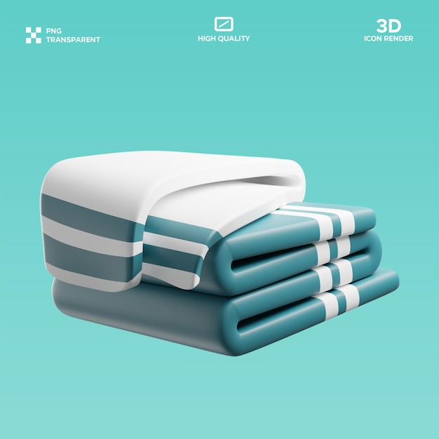 PSD ręczniki 3D Ilustracja