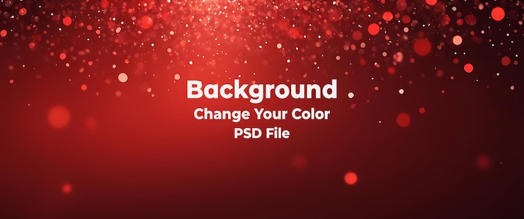 PSD psd red abstract glitter lights bokeh background texture holiday concept