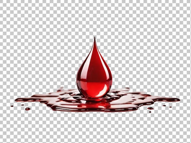 PSD psd of a red blood drop bright and shiny