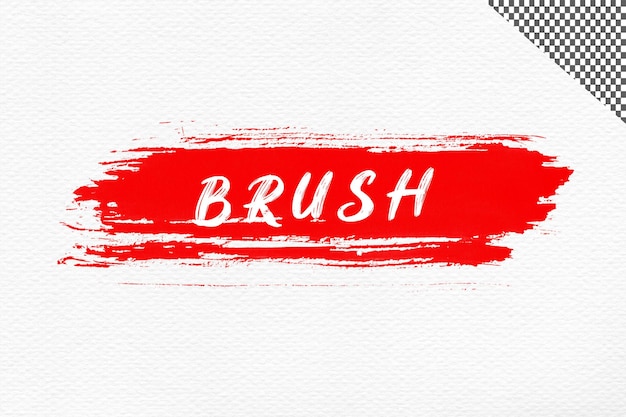 PSD psd red brush stock on transparent background