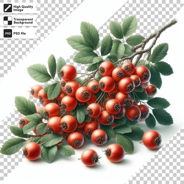 Psd red currant on transparent background