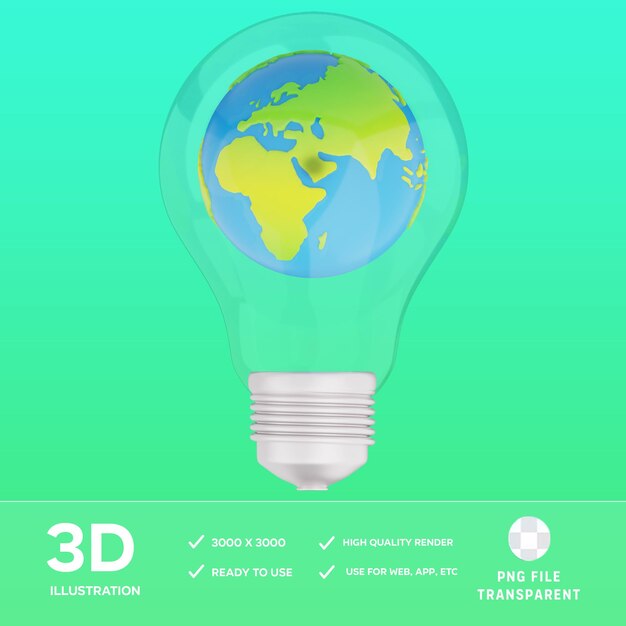 PSD red de aarde idee 3D illustratie