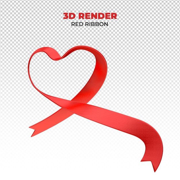 PSD psd red december realistic 3d ribbon