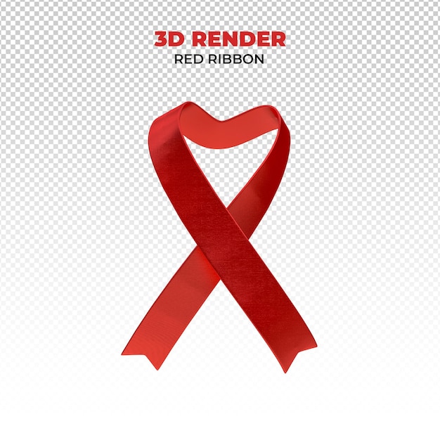 PSD psd red december realistic 3d ribbon