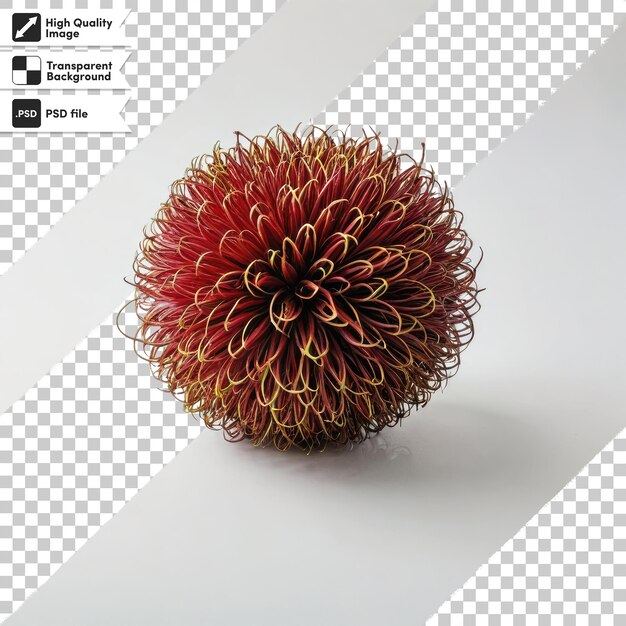 PSD Red Durian Seeds Durian Marangang on transparent background with editable mask layer