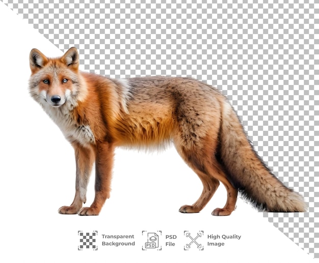 PSD psd red fox isolated on transparent background