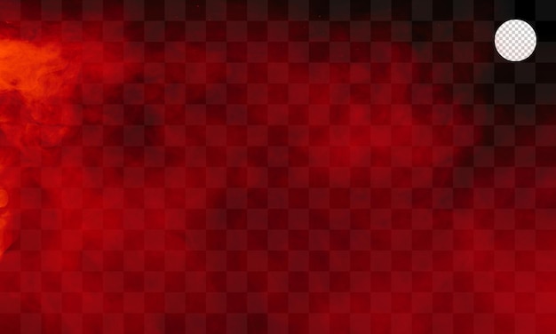 PSD psd red smoke on transparent background