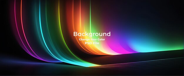 Psd red spectrum lights with black party club neon lights abstract wave mesh background