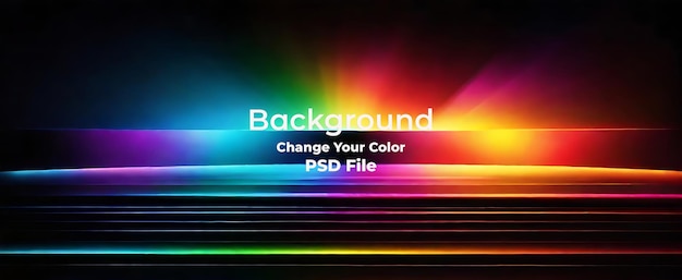 Psd red spectrum lights with black party club neon lights abstract wave mesh background