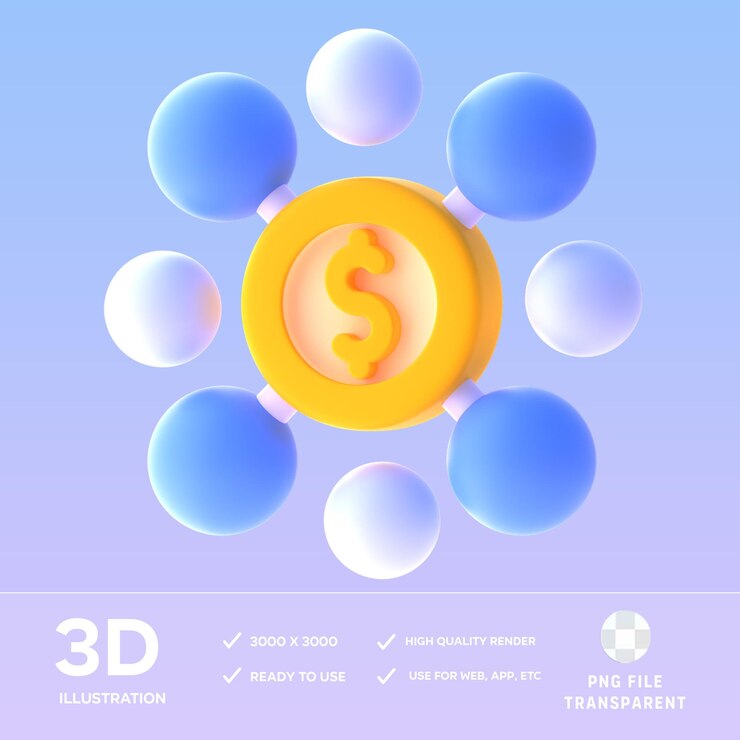 PSD psd refferal 3d illustration