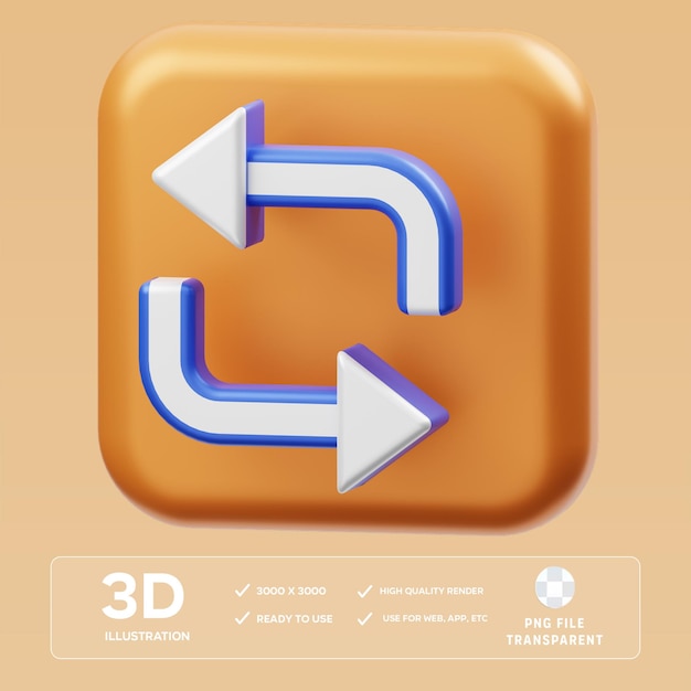 PSD refresh 3D Illustration