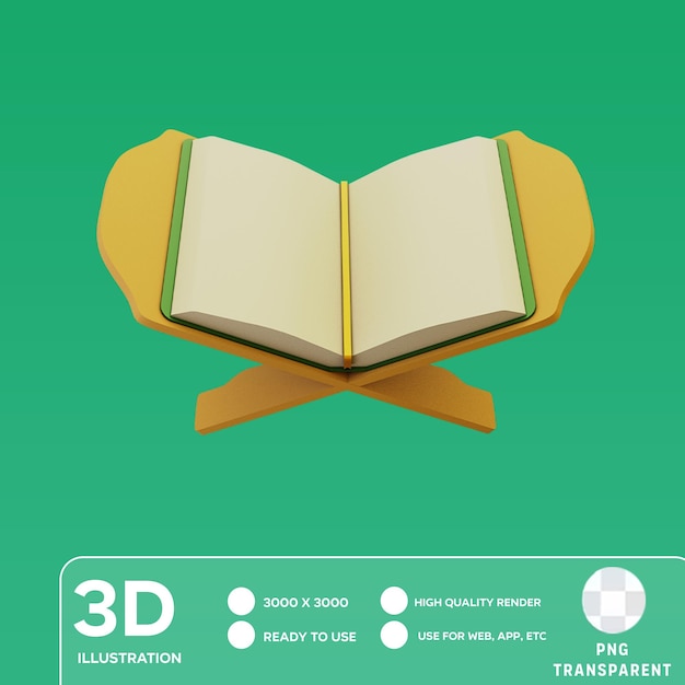 PSD psd rekal al quran dynamic premium 3d illustration