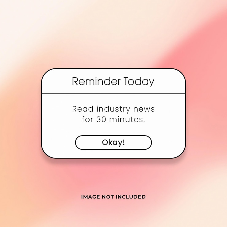 PSD psd reminder on gradient background instagram post template