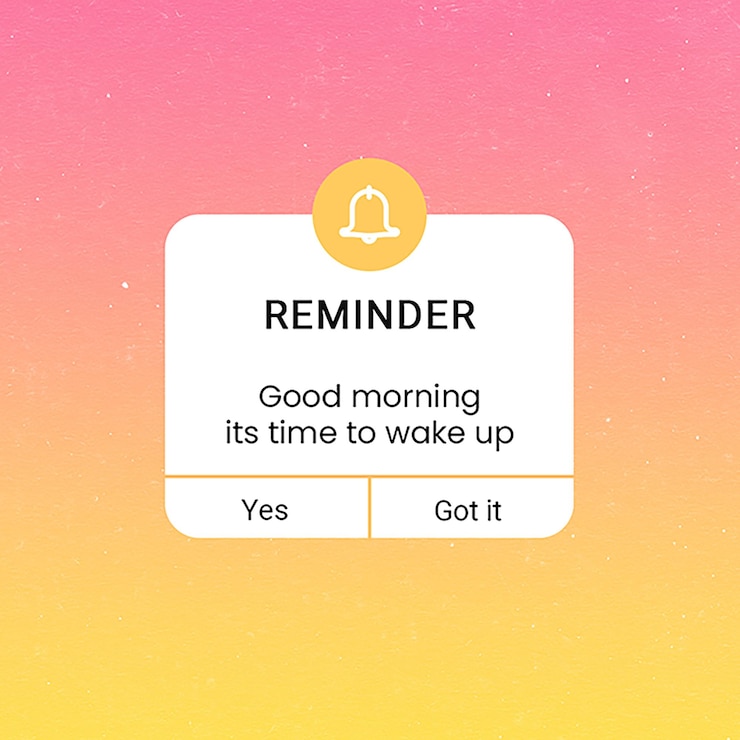 PSD psd reminder on gradient background instagram post template