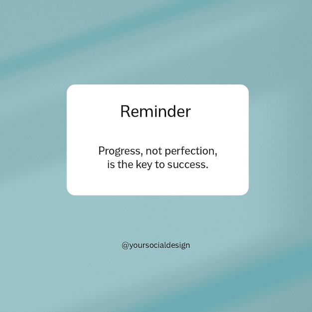 psd reminder on light blue background instagram post template