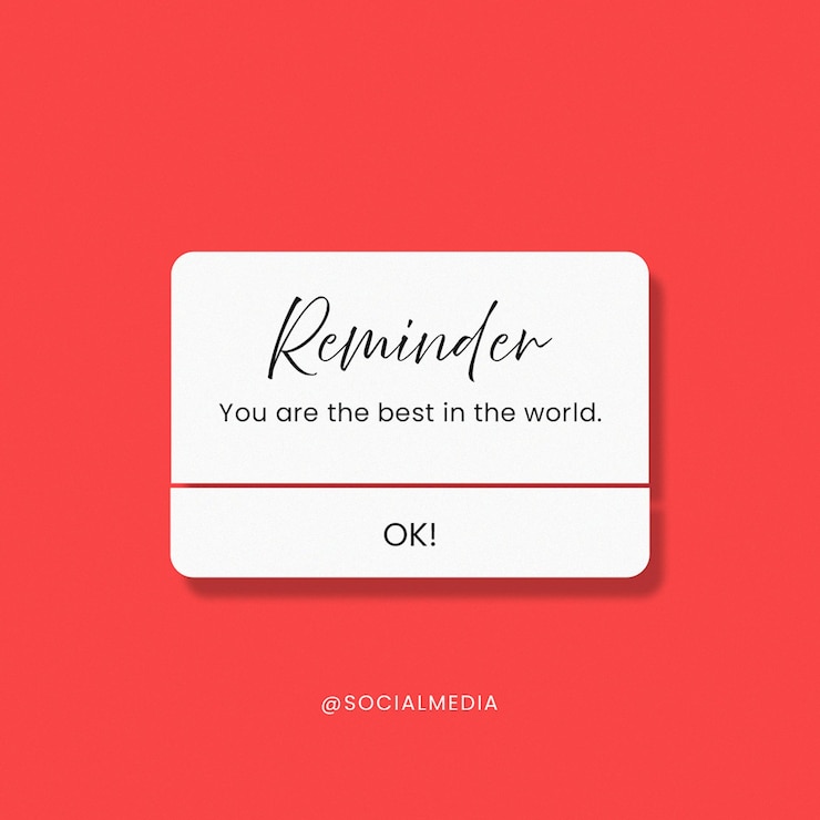 PSD psd reminder notification pop up design for social media and instagram post template