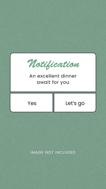 PSD psd reminder notification pop up design voor sociale media en instagram story template