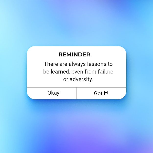PSD psd reminder notification pop up template design for social media and instagram post