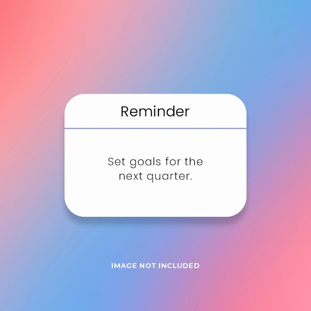PSD Reminder on gradient background instagram post template