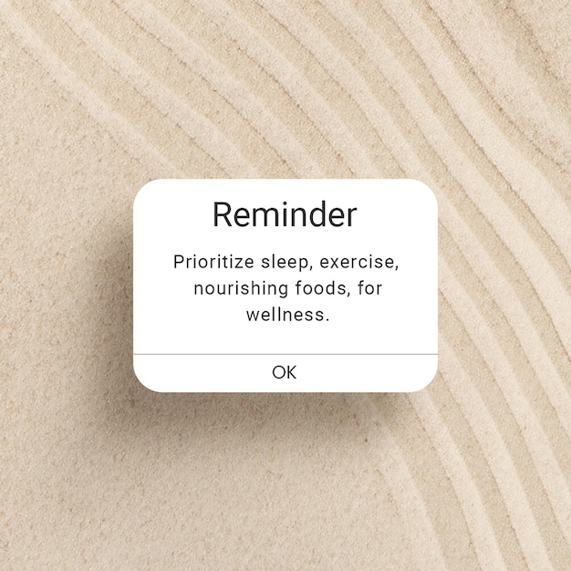 PSD psd reminder quotes notification design for social media and instagram post template