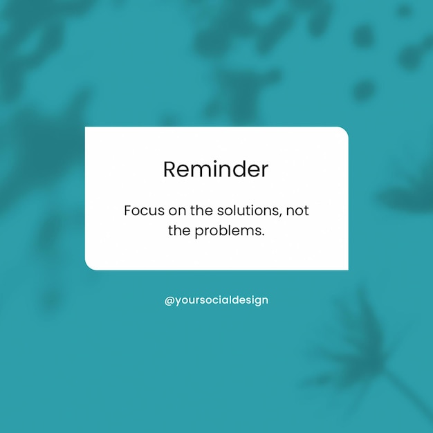 psd reminder quotes notification design for social media and instagram post template
