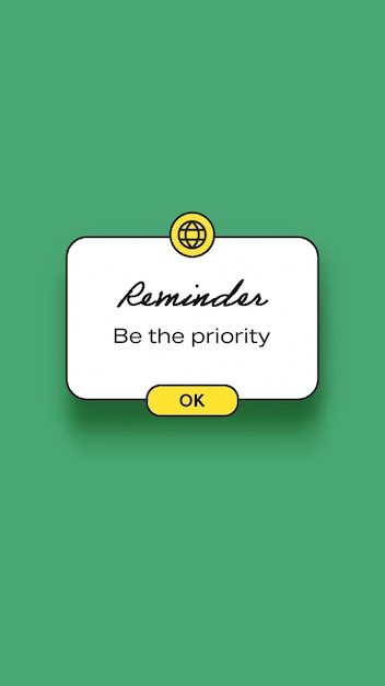 PSD Reminder Template Design for Social Media and Instagram Post