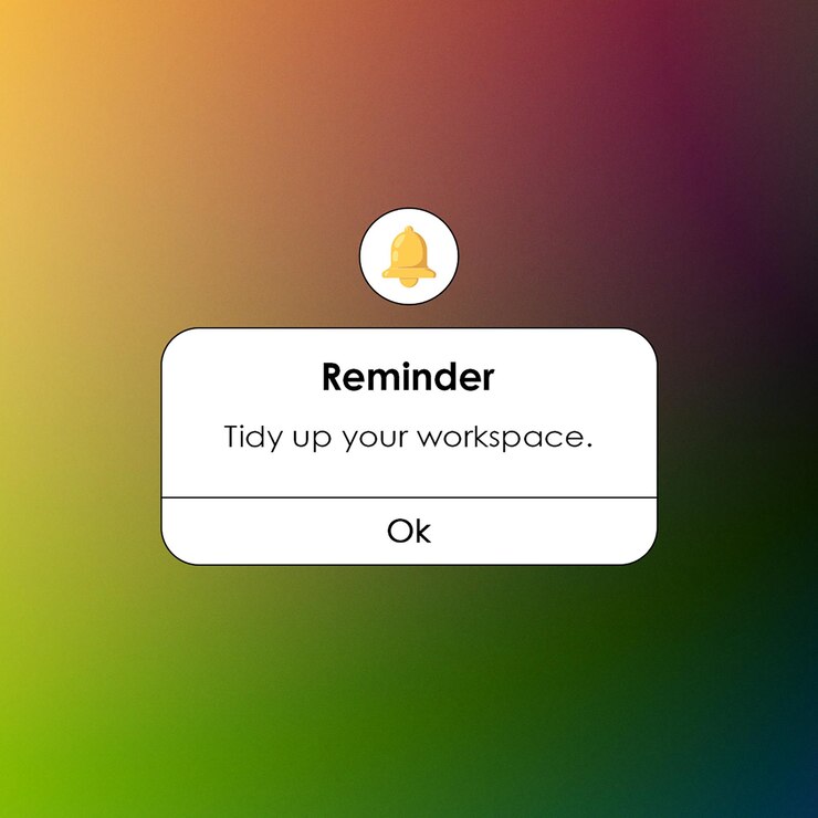 PSD psd reminder with gradient background instagram post template