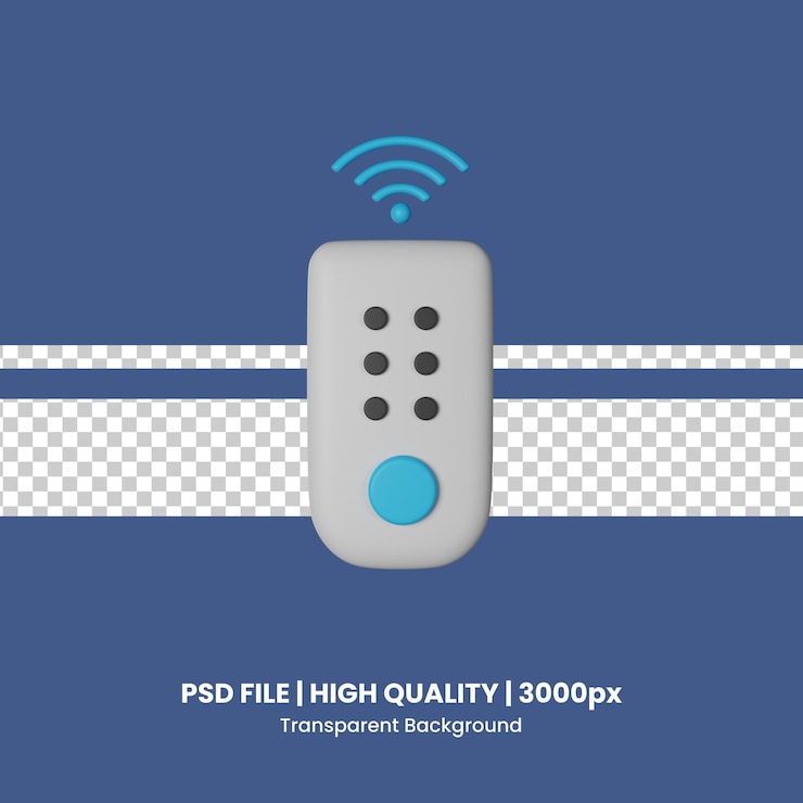 PSD psd remote control 3d icon illustration