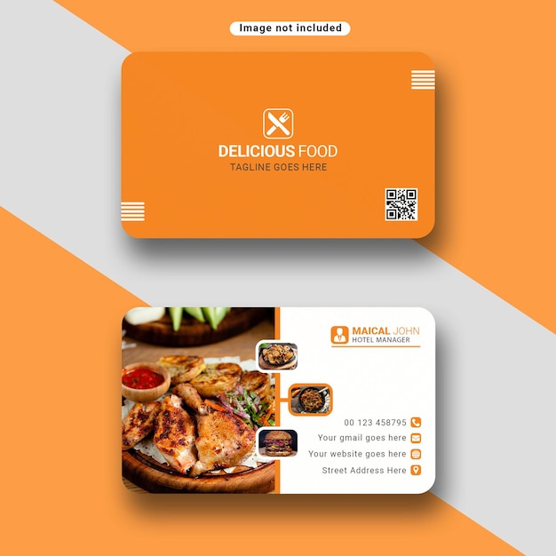 psd restaurant business card