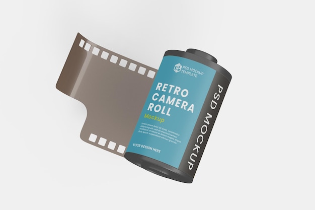 PSD psd retro camera rolt mockup