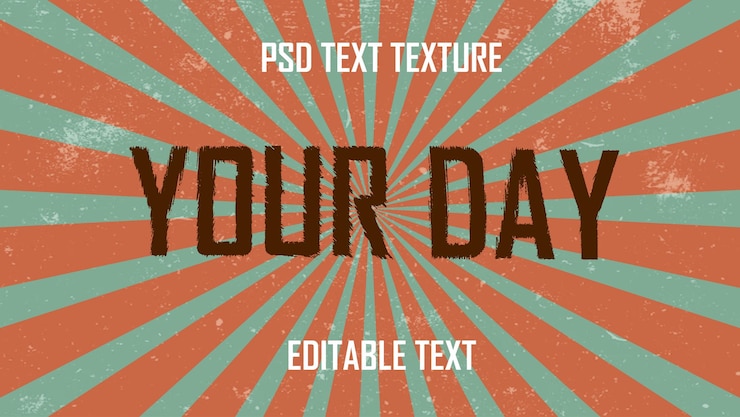 PSD psd retro edytowalna tekstura tekstu