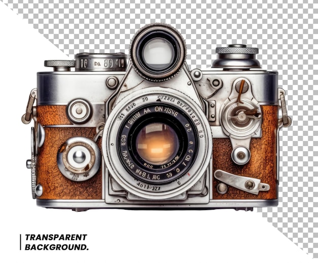 PSD psd retro vintage antique camera isolated