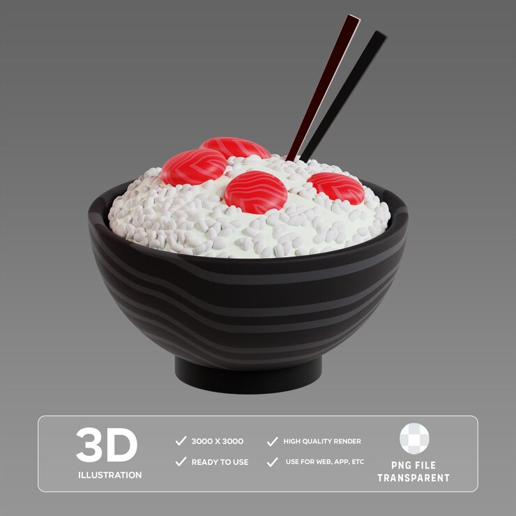 PSD psdライス 3d イラスト