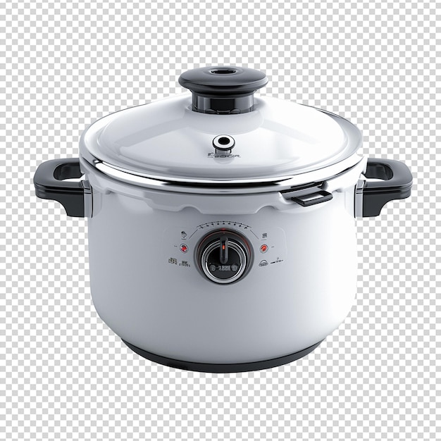 PSD psd rice cooker steaming cooking pot with lid isolated on transparent background