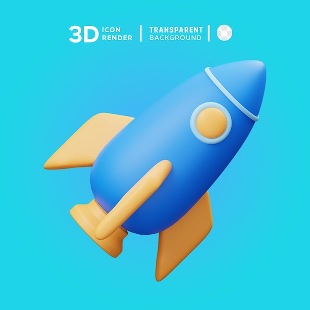 PSD Иллюстрация ракеты psd 3d